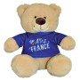 Peluche Ours "Allez la France" 22cm Multicolore