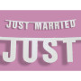 Bannière Mariage Just Married Partydeco - Blanc