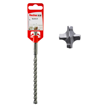 Foret Béton FISCHER Quattric II SDS Plus Acier, Maçonnerie