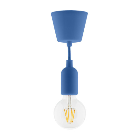 Kit Suspension Silicone Bleu Ampoule LED 6W Filament