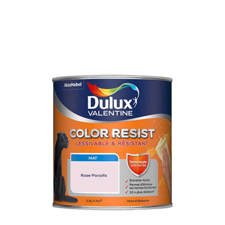 Peinture Dulux Valentine Color Resist Rose Paradis Mur & Boiserie 0,5L