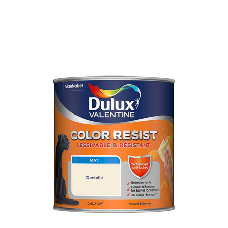 Peinture Murs, Plafonds & Boiseries Dulux Valentine Color Resist Dentelle Mat 0,5L