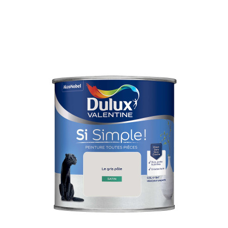 Peinture Si Simple Dulux Valentine Gris Pâle Satin 0,5L