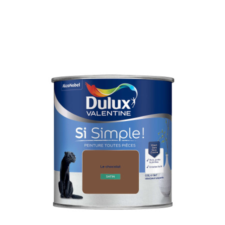 Peinture Dulux Valentine Si Simple Chocolat Satin 0,5L