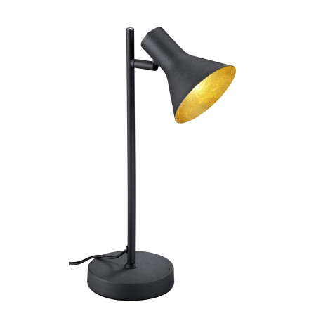 Lampe de bureau Nina Trio Abat-jour noir, intérieur doré Acheter en ligne