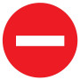 Panneau Sens Interdit Rouge 300mm - Signalisation Routière