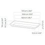 Soucoupe Jardin Venezia Rectangulaire 60cm Anthracite