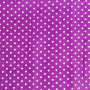Tissu Coton Imprimé Pois Blancs Fond Violet 55x45,5cm MegaCrea DIY