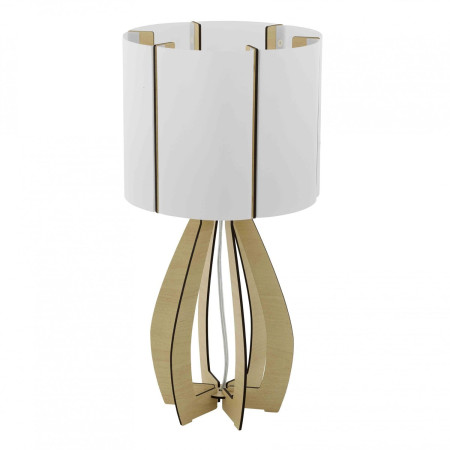 Lampe de Table Bois Braun Diamètre 25,5cm, Hauteur 45cm