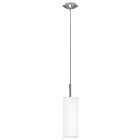 Suspension LED E27 7W Elluno EGLO Verre Nickel MatBlanc