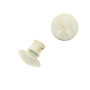 Rideaux avec Embouts Champignons Fer Forgé Ecru & Or