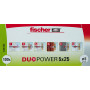Chevilles Fischer DuoPower 5x25 Tous Matériaux Boite 100