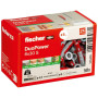 Cheville Fischer DuoPower 6x30 Tous Matériaux avec Vis Boîte de 50