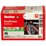 Cheville Fischer DuoPower 6x30 Tous Matériaux avec Vis Boîte de 50