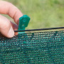 Fixations Brise-Vue 20 pièces - Plastique Vert - Occultation Jardin