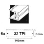 Lames de Rechange Scie 150mm, Lot de 12 ABEBA