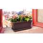Jardinière Venezia 60cm Taupe Rectangulaire avec Soucoupe