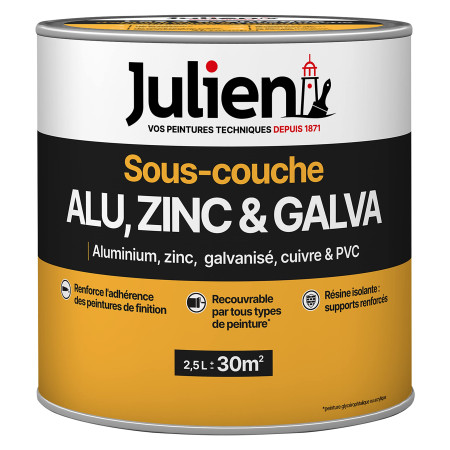 Sous-couche Julien ALU, Zinc & Galva pour Métaux Non Ferreux