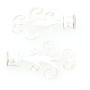 Rideaux Embouts de Tringle Arabesque BlancOr
