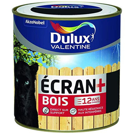Peinture Ecran Bois Noir Satin 0,5L Dulux Valentine