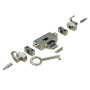 Serrure Meuble Espagolette Gauche Hettich Axe 25mm Acier Nickelé