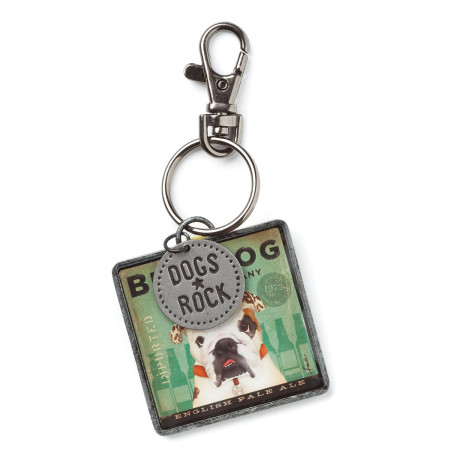 Porte-clés Bulldog Dogs Rock Métal