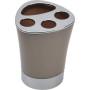 Support Brosse à Dents PolypropylèneTPR Taupe 8x8x10.3cm