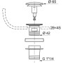 Bonde de Lavabo Wirquin Qlick Clac à Clapet 30720473