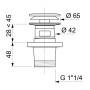 Bonde de Lavabo Wirquin Qlick Clac à Clapet 30720473