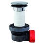 Bonde Évier WIRQUIN Quick-Clac Nano 6.7, 100 mm, Noir