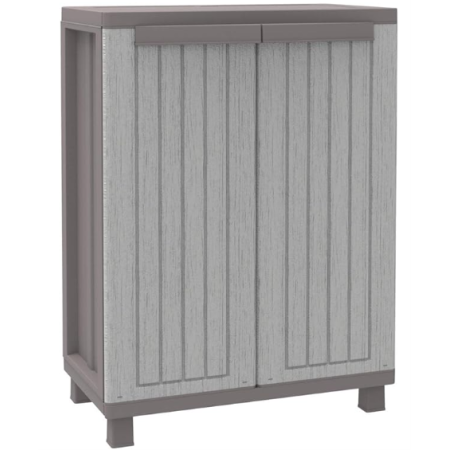 Terry Jwood 68, Armoire d'Intérieur et d'Extérieur, 2 Portes à Effet Bois, 1 Étagère Réglable