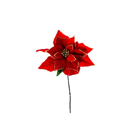 Fleur de Noël Artificielle Rouge 26cm