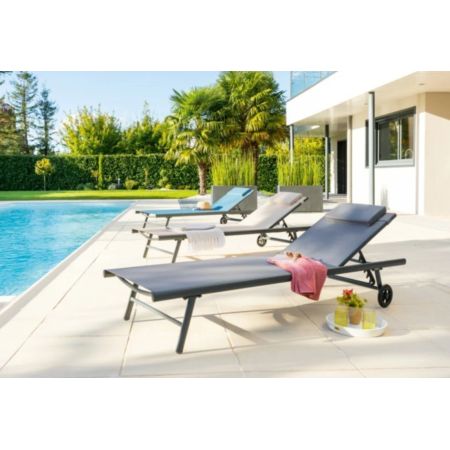 Bain de soleil Mikado alu 190x60x30cm lin - INVENTIV