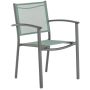 Fauteuil de jardin Pop2 Alu + Tixline Vert amande - INVENTIV