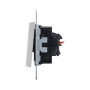 INTERRUPTEUR VA ET VIENT - STANDARD EXTRA PLAT SANS FIL - GAMME CASUAL - MÃ‰CANISME BP CACHE ALU SUPPORT MÃ‰TAL