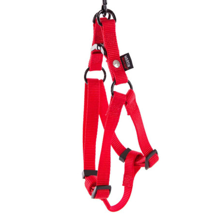 MARTIN SELLIER : BAUDRIER CHIEN : TOUR 35/50CM, ROUGE