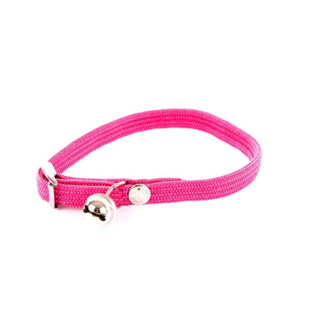 Collier Chat Nylon Elastique Rose - Sécurité & Confort