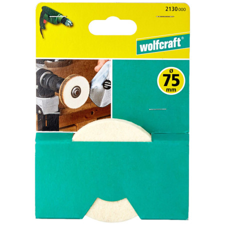 Disque à polir Feutre Wolfcraft 75mm