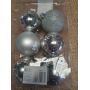 6 BOULES DE NOEL ARGENTEES