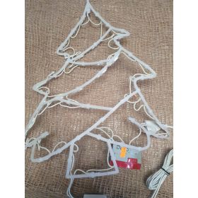 SAPIN BLANC EN RESINE AVEC LEDS