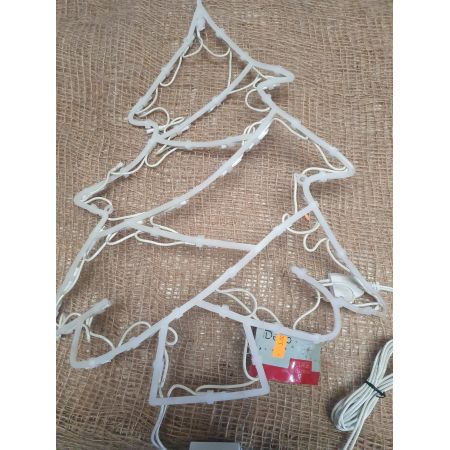 SAPIN BLANC EN RESINE AVEC LEDS