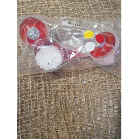 LOT DE 4 BOULES AVEC NEIGE