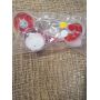 LOT DE 4 BOULES AVEC NEIGE