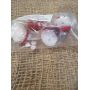 LOT DE 4 BOULES AVEC NEIGE