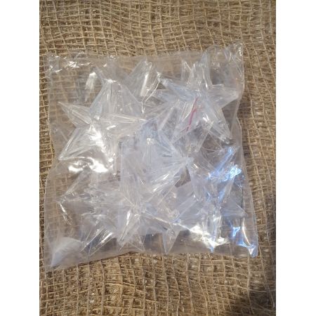LOT D'ETOILES TRANSPARENTES POUR LA TABLE