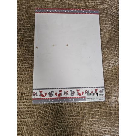 BLOC FEUILLES DECOR ANIMAL CHRISTMAS 50 FEUILLES