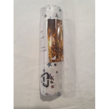 TISSU DECORATIF BLANC ETOILE 12X250CM