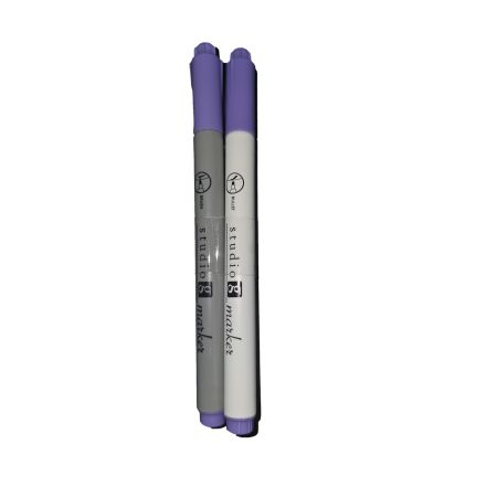 LOT DE 2 MARQUEURS VIOLET LILASPOINTE BRUSH ET POINTE BULLET HAMPTON ART