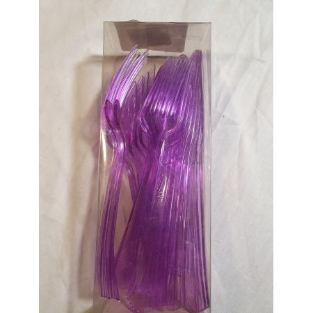 18 COUVERTS EN PLASTIQUE VIOLLET