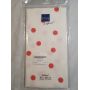 NAPPE EN PAPIER BLANCHE A POIDS ROUGE 80X80 CM